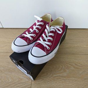Converse Chuck Taylor All Star Ox Low Top Sneakers, Maroon, Size 6
